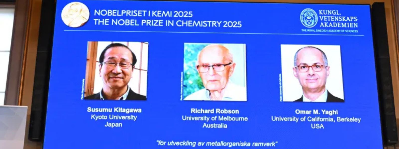 Chemistry Nobel Prize : Metal-Organic Frameworks